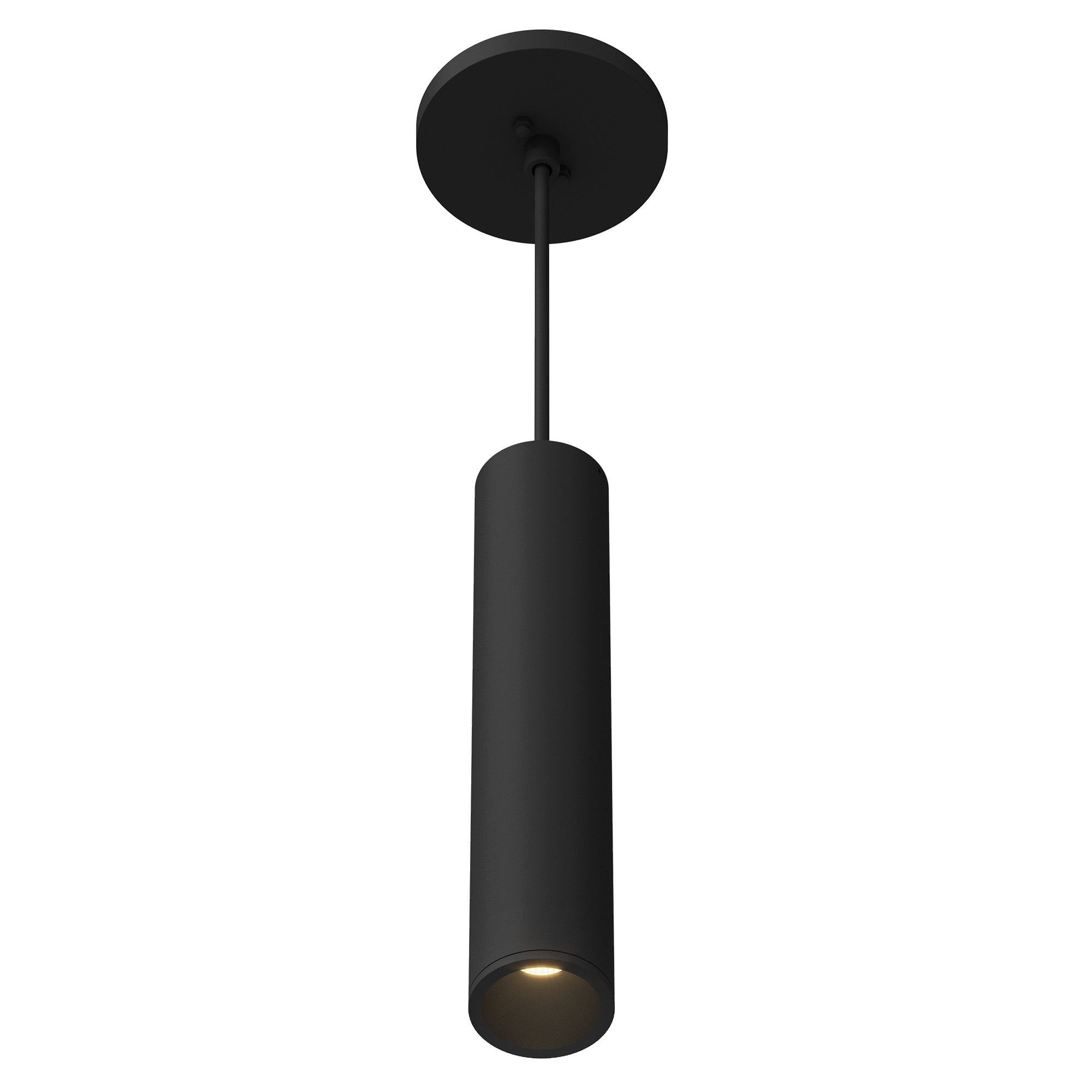 Lorna 12-in (2-in Dia.) 36 Degree Optic Black LED Pendant by KUZCO