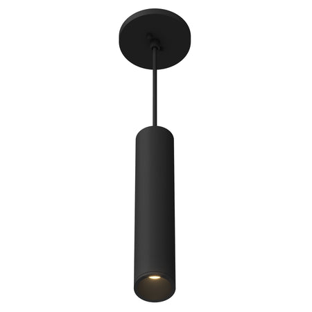 Lorna 12-in (2-in Dia.) 36 Degree Optic Black LED Pendant by KUZCO