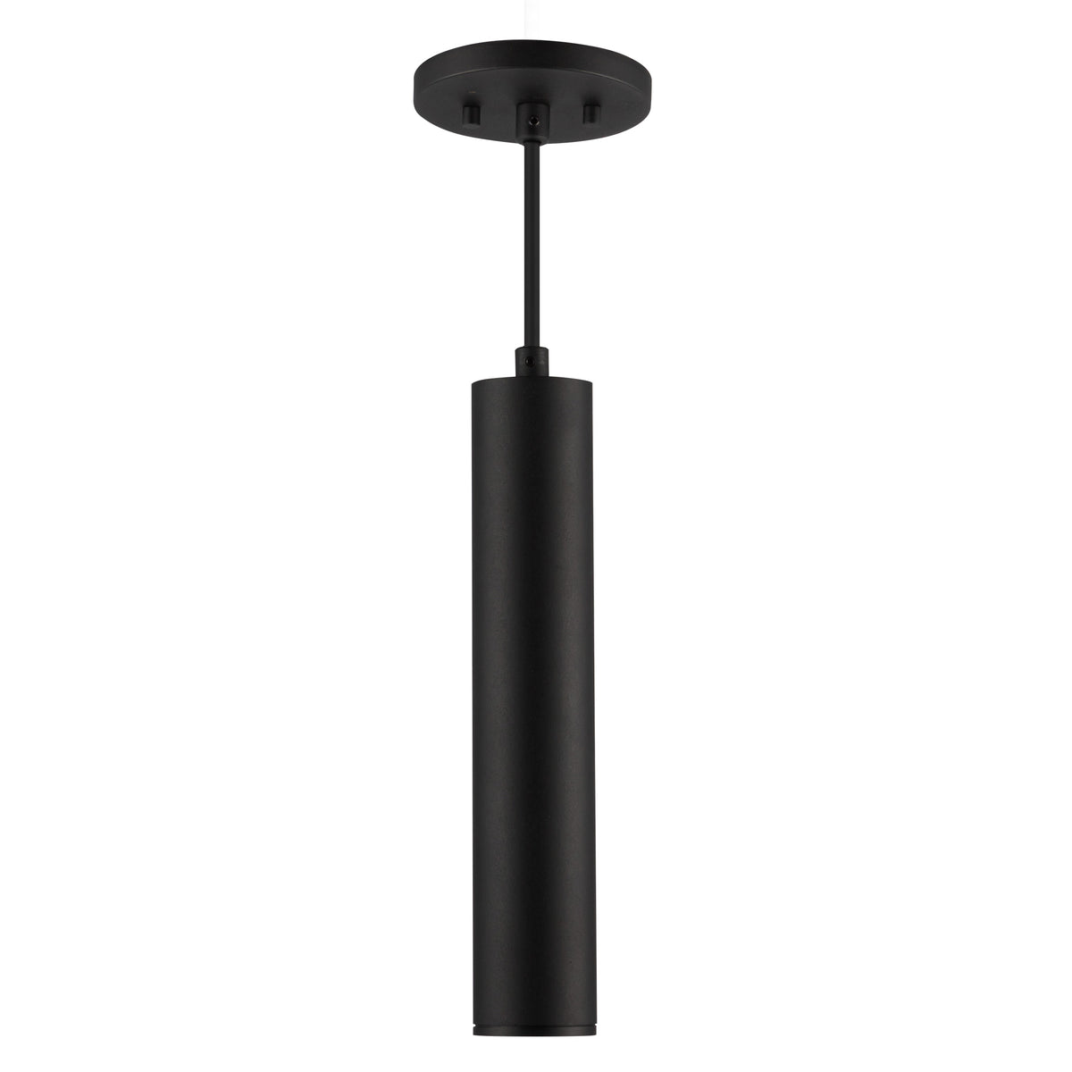 Lorna 12-in (2-in Dia.) 36 Degree Optic Black LED Pendant by KUZCO