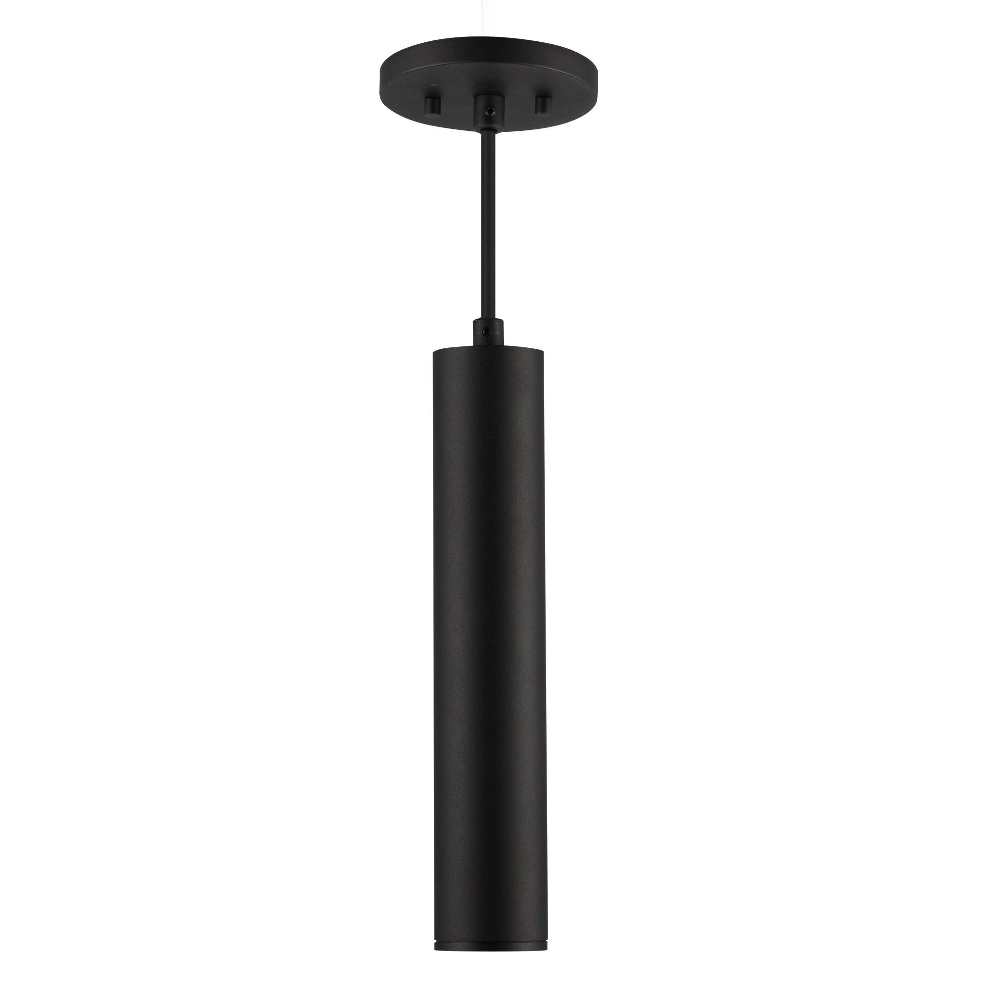 Lorna 12-in (2-in Dia.) 36 Degree Optic Black LED Pendant by KUZCO
