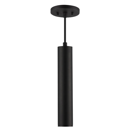 Lorna 12-in (2-in Dia.) 36 Degree Optic Black LED Pendant by KUZCO