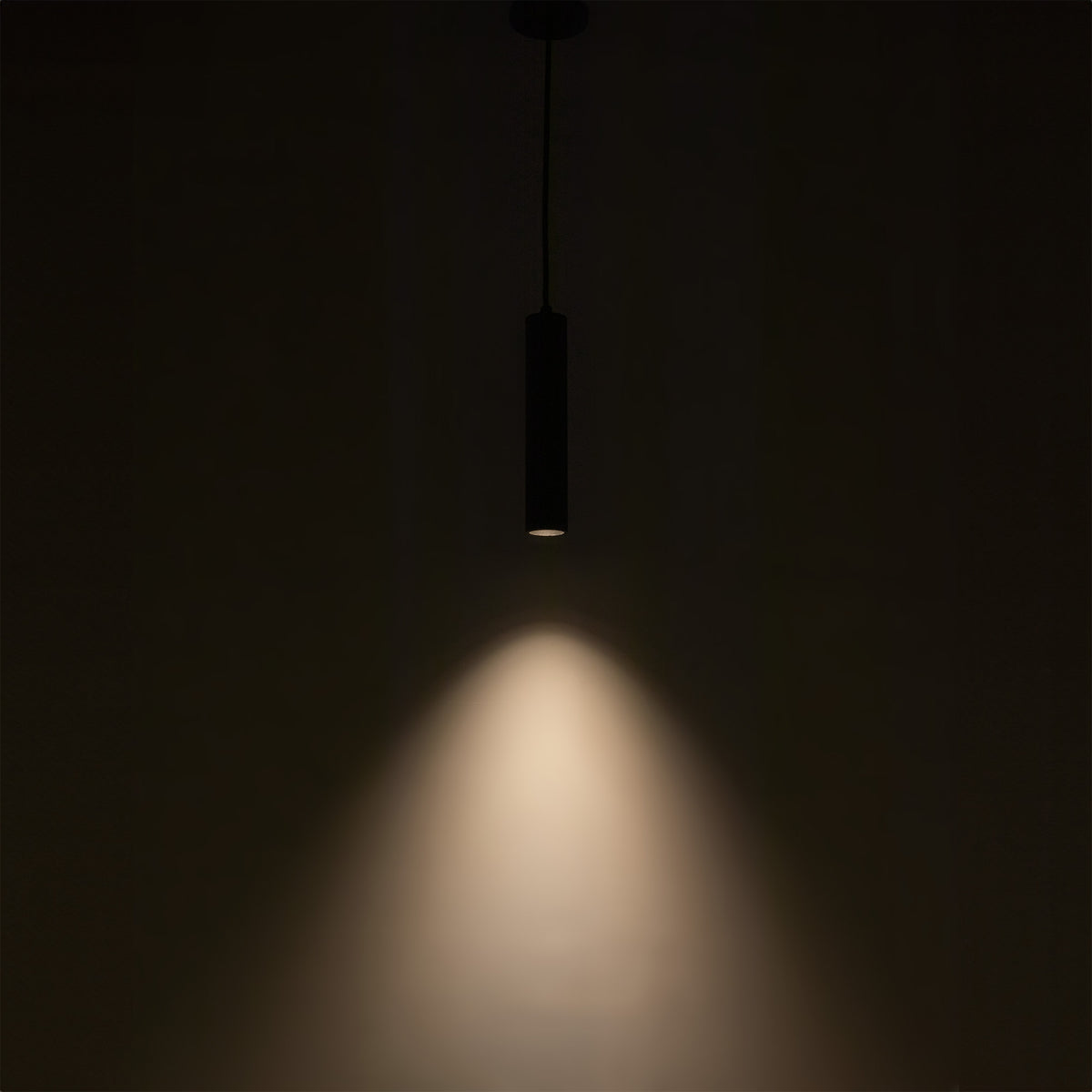 Lorna 12-in (2-in Dia.) 36 Degree Optic Black LED Pendant by KUZCO