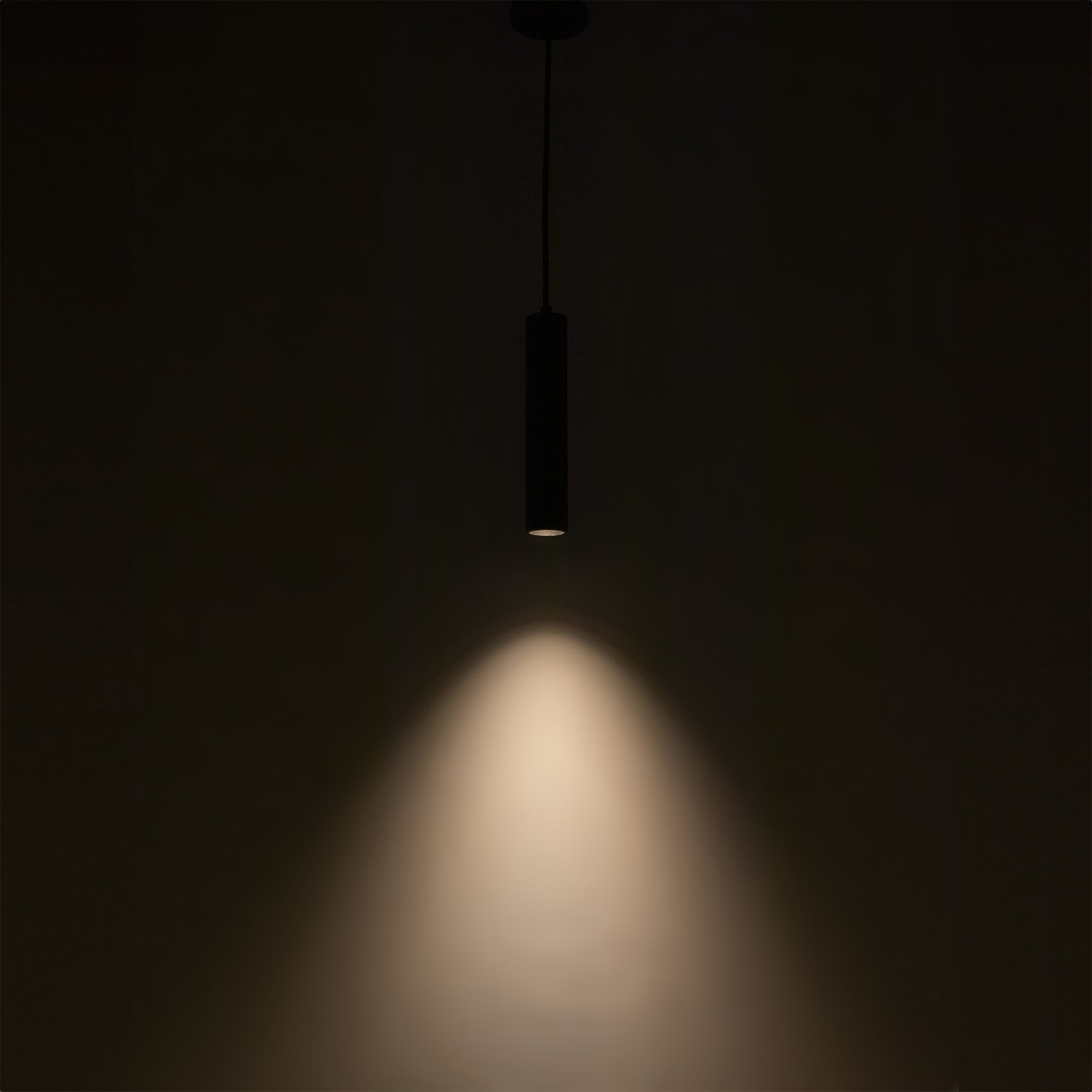 Lorna 12-in (2-in Dia.) 36 Degree Optic Black LED Pendant by KUZCO