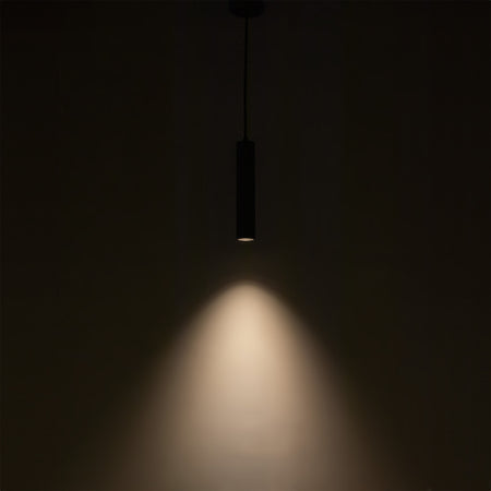 Lorna 12-in (2-in Dia.) 36 Degree Optic Black LED Pendant by KUZCO