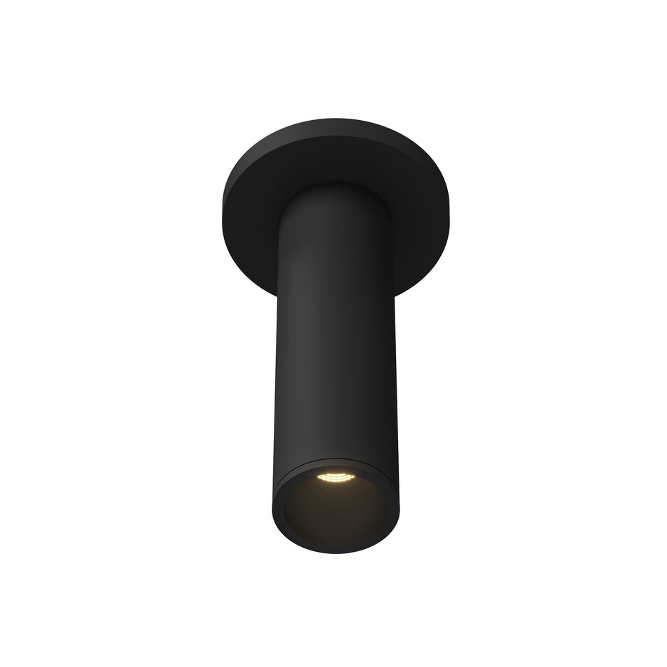 Lorna 8-in (2-in Dia.) 36 Degree Optic Black LED Ceiling Mount by KUZCO