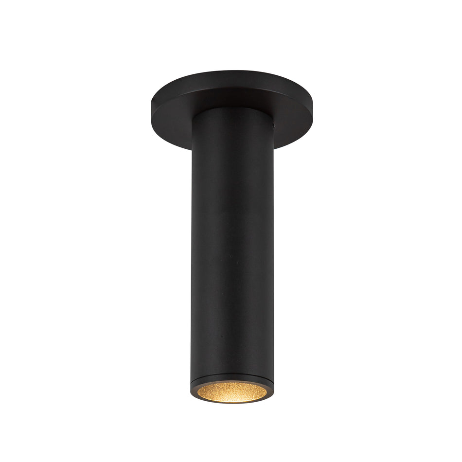 Lorna 8-in (2-in Dia.) 36 Degree Optic Black LED Ceiling Mount by KUZCO