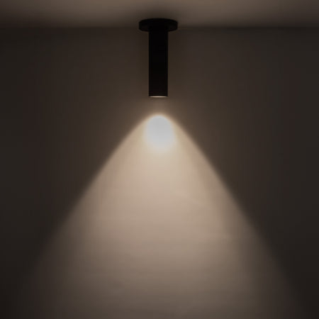 Lorna 8-in (2-in Dia.) 36 Degree Optic Black LED Ceiling Mount by KUZCO