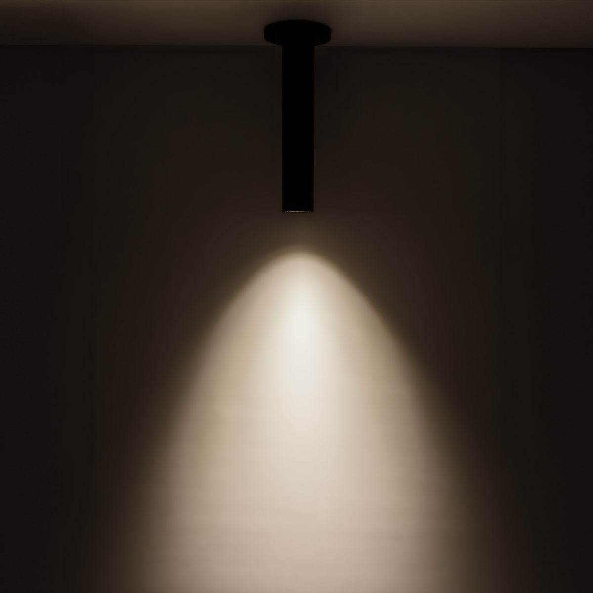 Lorna 12-in (2-in Dia.) 36 Degree Optic Black LED Ceiling Mount by KUZCO