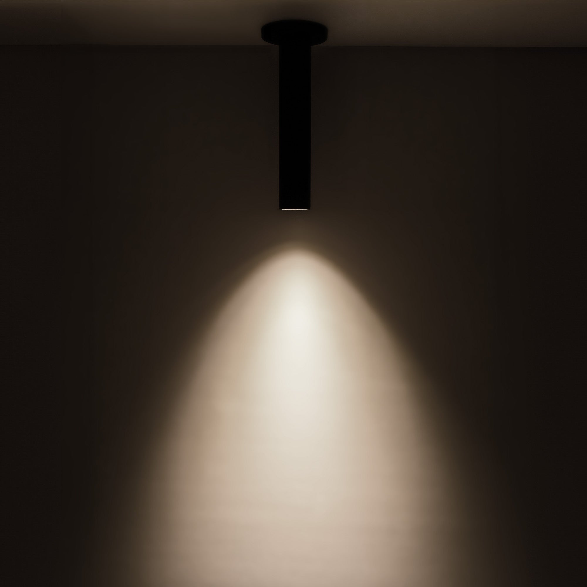 Lorna 12-in (2-in Dia.) 36 Degree Optic Black LED Ceiling Mount by KUZCO