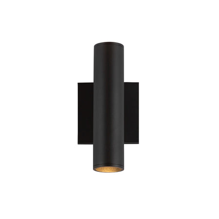 Lorna 9-in (2-in Dia.) 36 Degree Optic Black LED Wall Sconce Up/Down Light by KUZCO