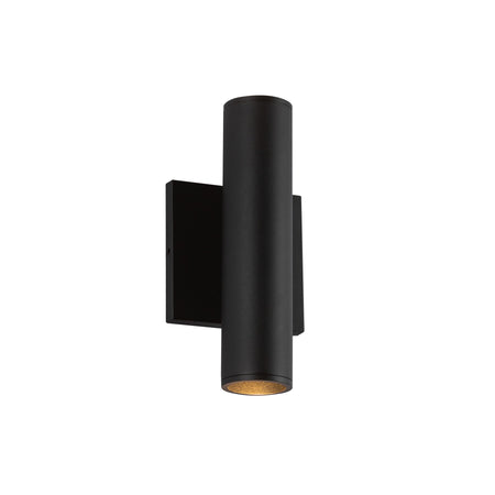 Lorna 9-in (2-in Dia.) 36 Degree Optic Black LED Wall Sconce Up/Down Light by KUZCO