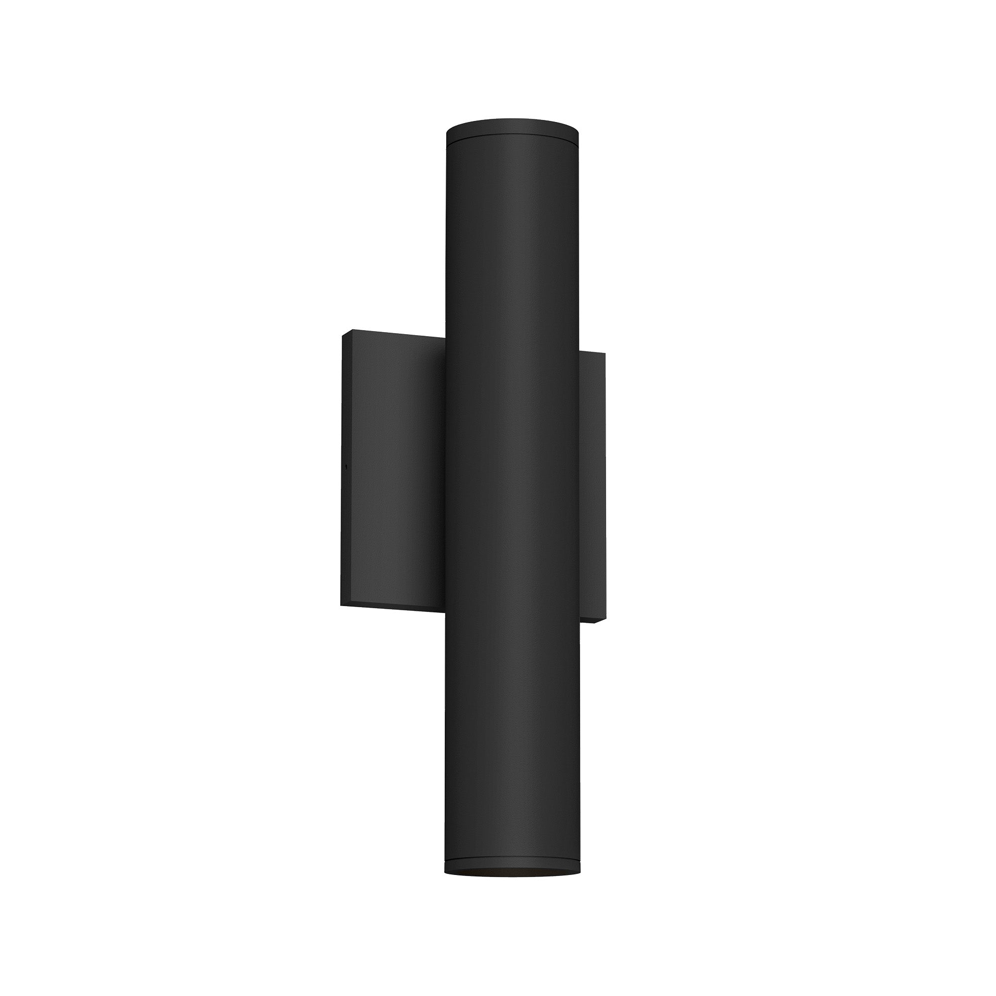 Lorna 12-in (2-in Dia.) 36 Degree Optic Black LED Wall Sconce Up/Down Light by KUZCO