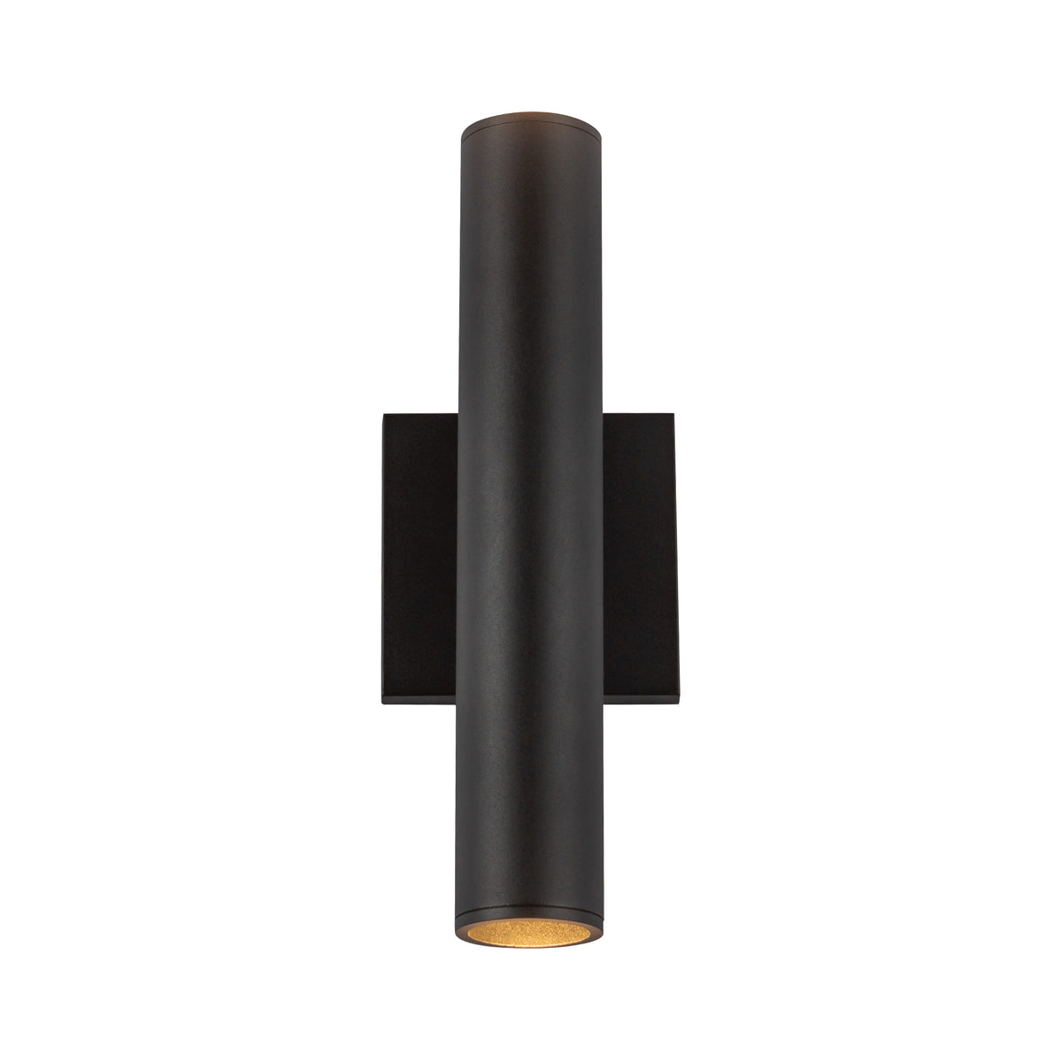 Lorna 12-in (2-in Dia.) 36 Degree Optic Black LED Wall Sconce Up/Down Light by KUZCO