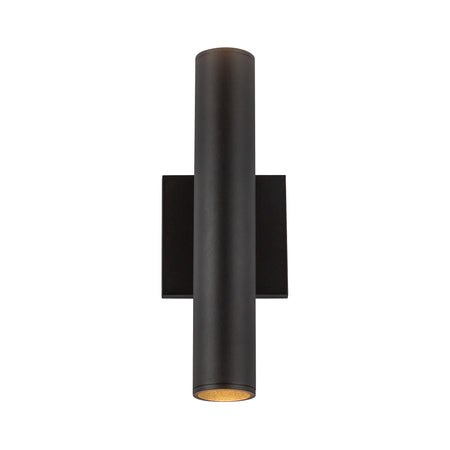 Lorna 12-in (2-in Dia.) 36 Degree Optic Black LED Wall Sconce Up/Down Light by KUZCO