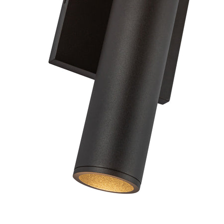 Lorna 12-in (2-in Dia.) 36 Degree Optic Black LED Wall Sconce Up/Down Light by KUZCO