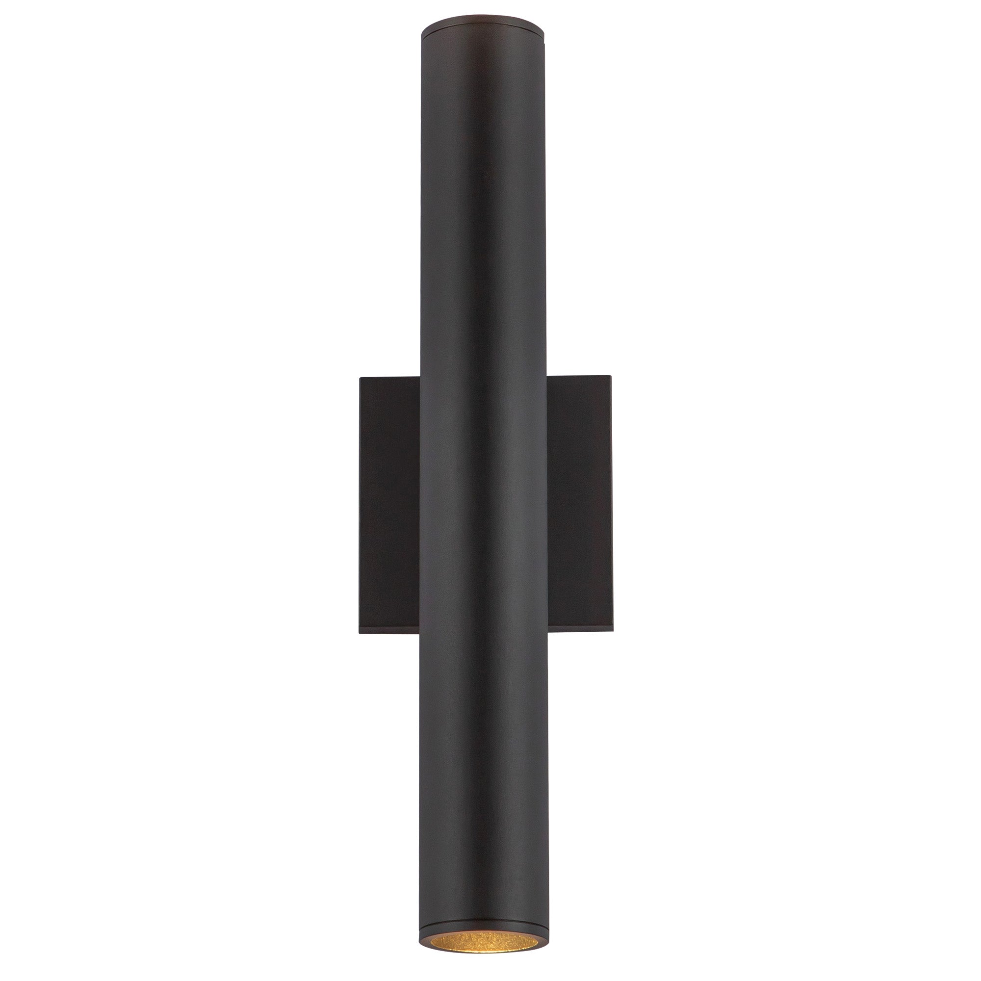 Lorna 16-in (2-in Dia.) 36 Degree Optic Black LED Wall Sconce Up/Down Light by KUZCO