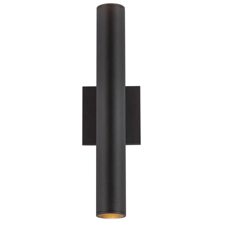 Lorna 16-in (2-in Dia.) 36 Degree Optic Black LED Wall Sconce Up/Down Light by KUZCO
