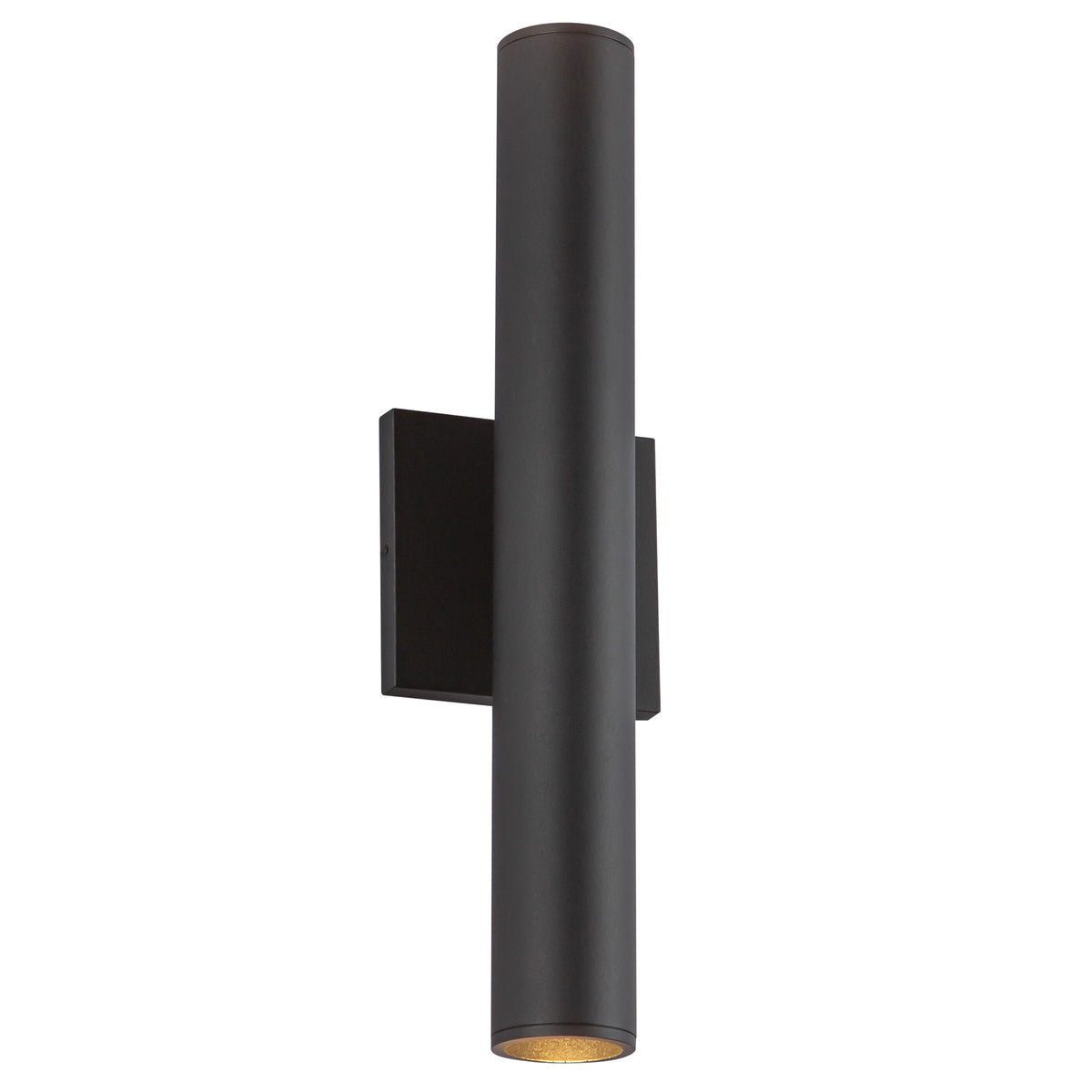Lorna 16-in (2-in Dia.) 36 Degree Optic Black LED Wall Sconce Up/Down Light by KUZCO