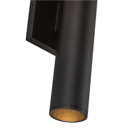 Lorna 9-in (2-in Dia.) 36 Degree Optic Black LED Wall Sconce by KUZCO