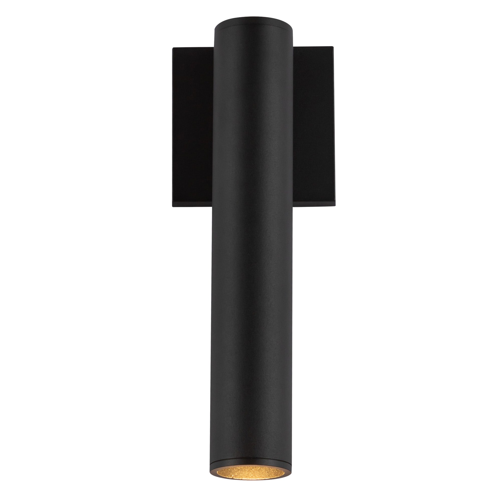 Lorna 12-in (2-in Dia.) 36 Degree Optic Black LED Wall Sconce by KUZCO