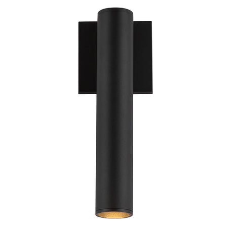 Lorna 12-in (2-in Dia.) 36 Degree Optic Black LED Wall Sconce by KUZCO