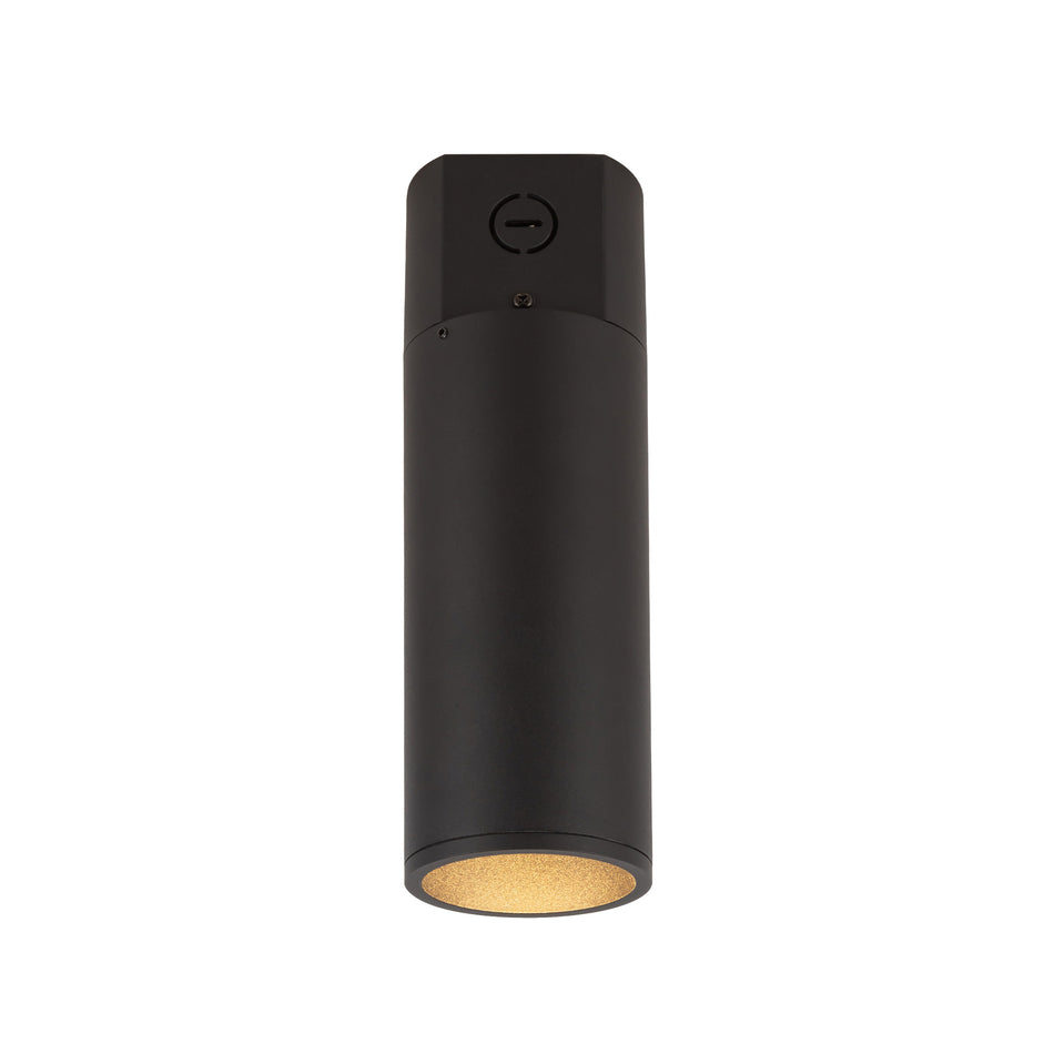 Lorna 10-in (3-in Dia.) 36 Degree Optic Black LED Concrete Ceiling Mount by KUZCO