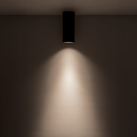 Lorna 7-in (3-in Dia.) 36 Degree Optic Black LED Flush Mount by KUZCO