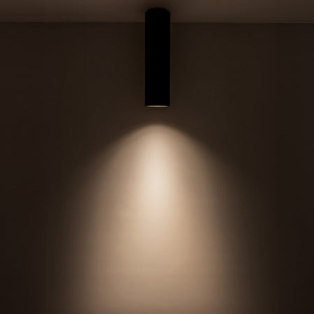 Lorna 11-in (3-in Dia.) 36 Degree Optic Black LED Flush Mount by KUZCO