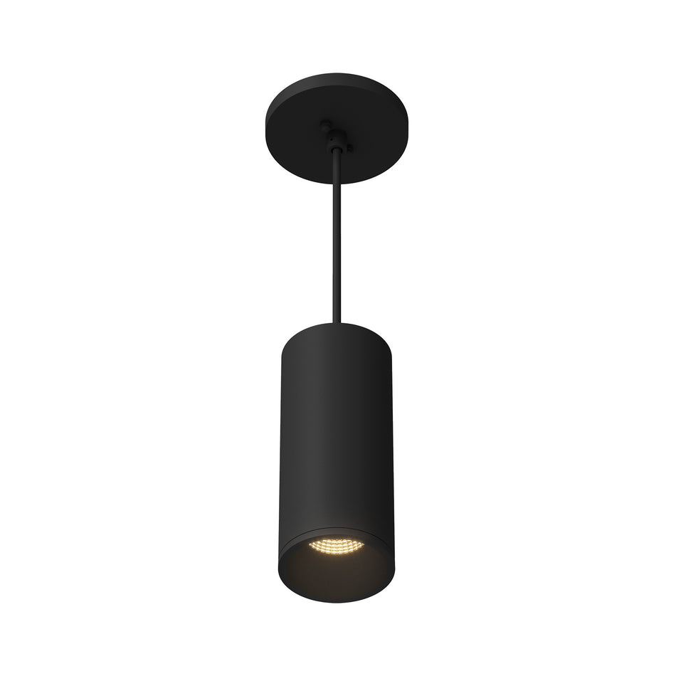 Lorna 8-in (3-in Dia.) 36 Degree Optic Black LED Pendant by KUZCO