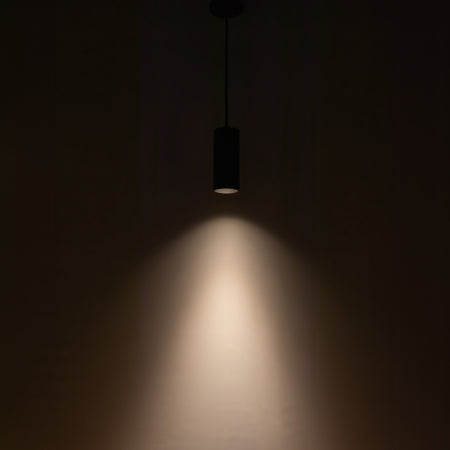 Lorna 8-in (3-in Dia.) 36 Degree Optic Black LED Pendant by KUZCO