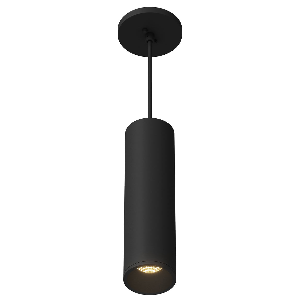 Lorna 12-in (3-in Dia.) 36 Degree Optic Black LED Pendant by KUZCO