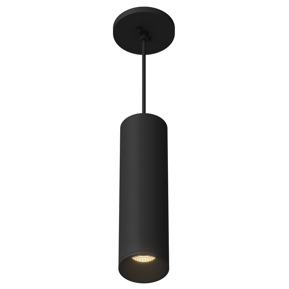 Lorna 12-in (3-in Dia.) 36 Degree Optic Black LED Pendant by KUZCO