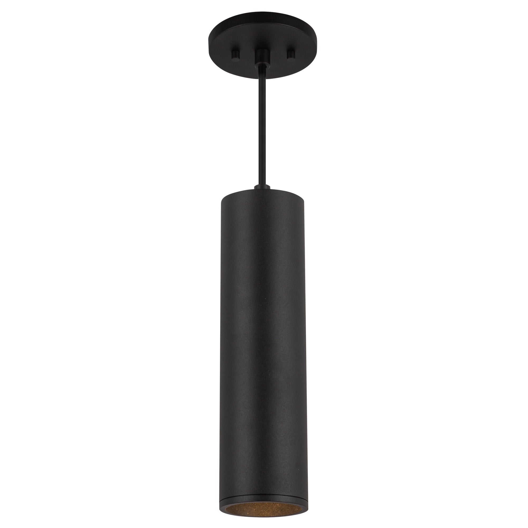 Lorna 12-in (3-in Dia.) 36 Degree Optic Black LED Pendant by KUZCO