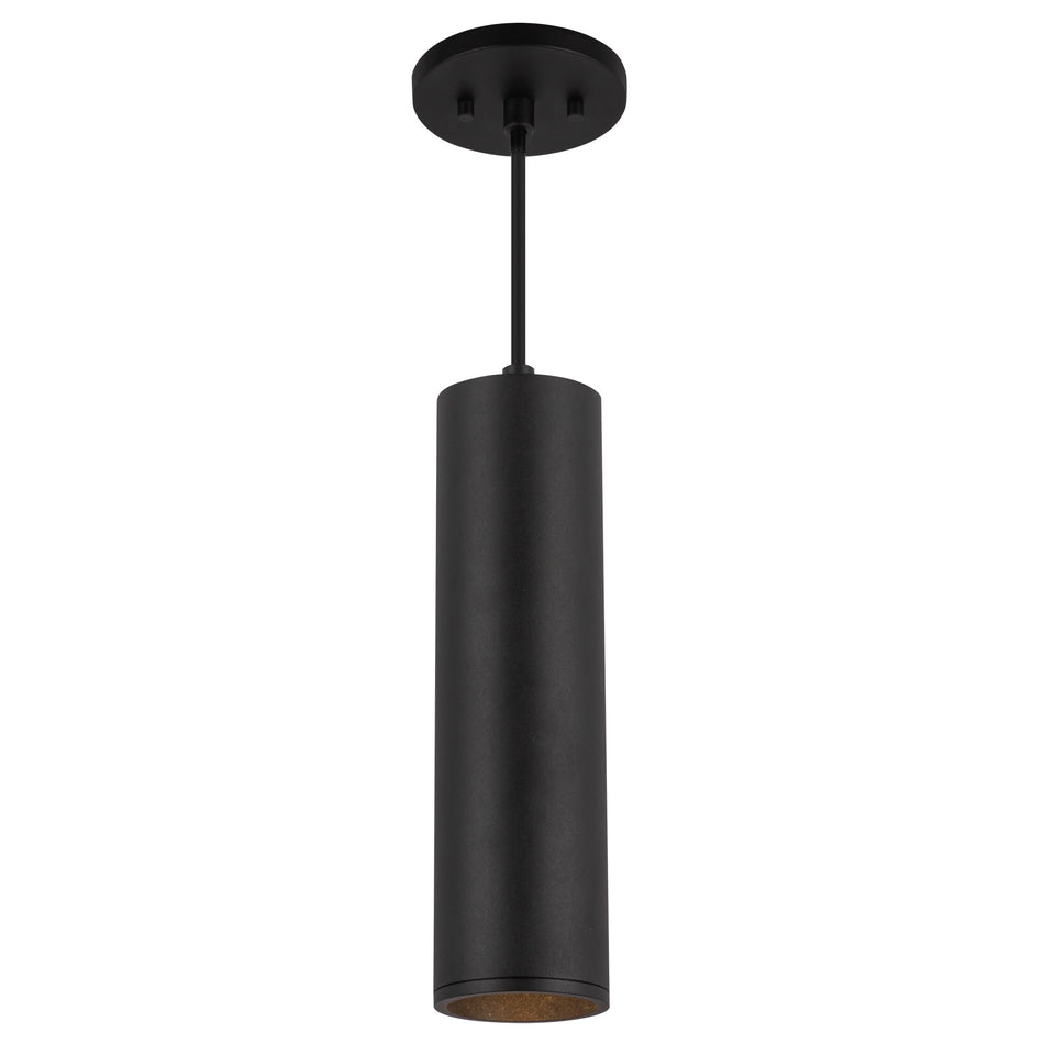 Lorna 12-in (3-in Dia.) 36 Degree Optic Black LED Pendant by KUZCO