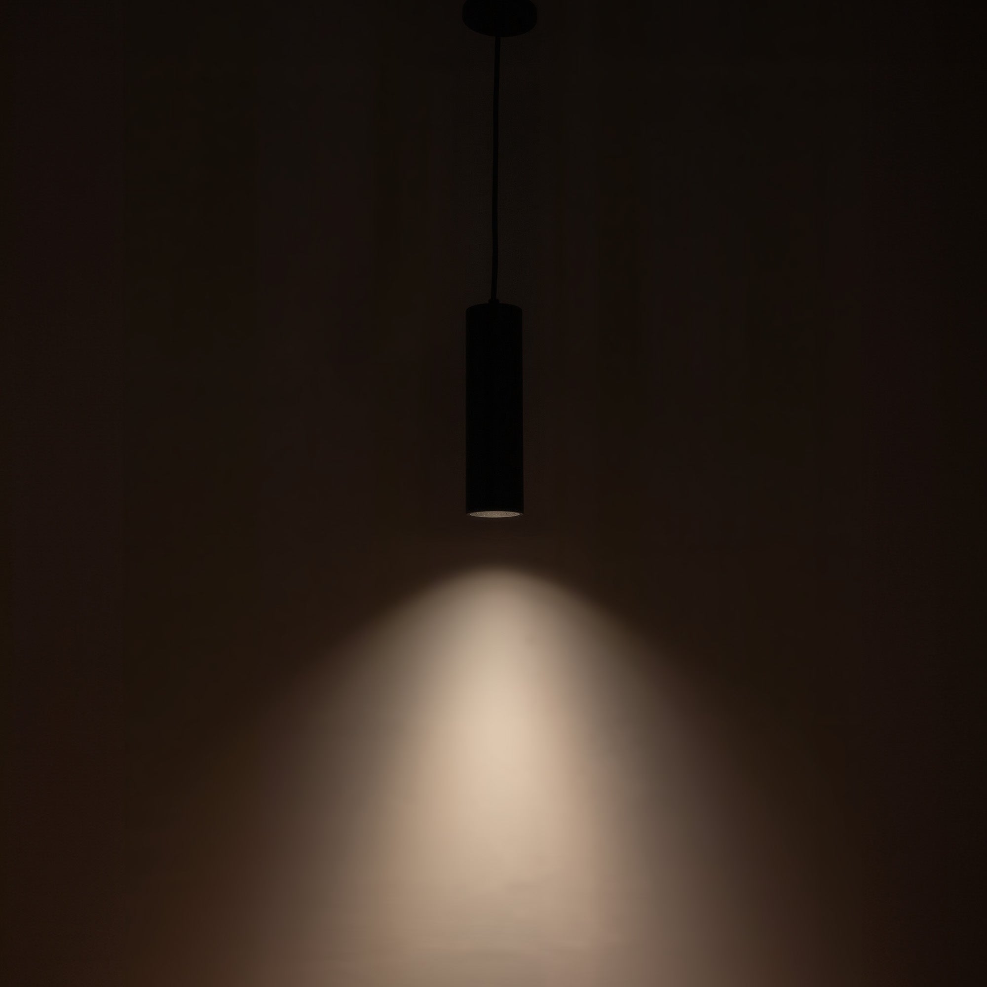 Lorna 12-in (3-in Dia.) 36 Degree Optic Black LED Pendant by KUZCO