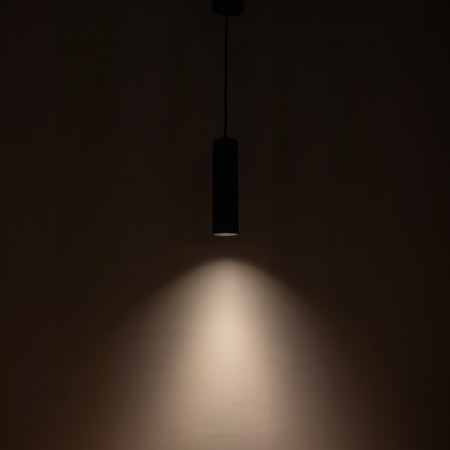 Lorna 12-in (3-in Dia.) 36 Degree Optic Black LED Pendant by KUZCO