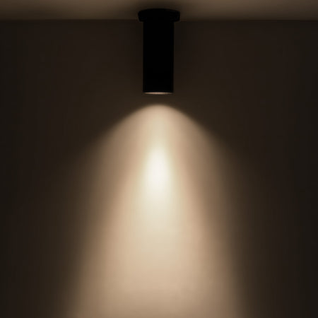 Lorna 8-in (3-in Dia.) 36 Degree Optic Black LED Ceiling Mount by KUZCO