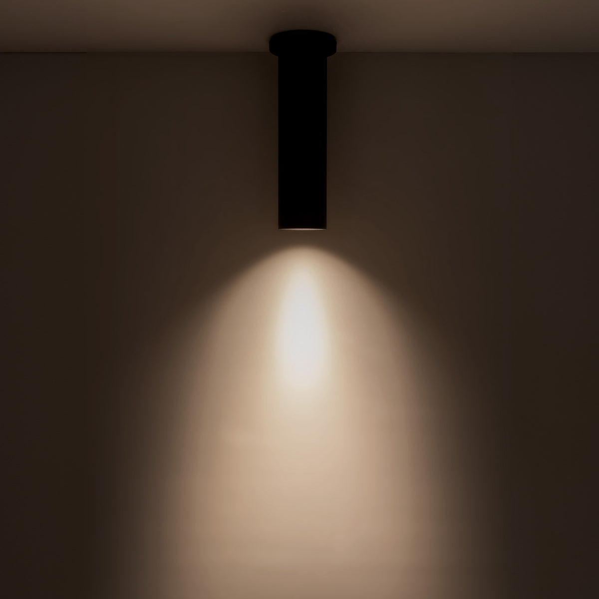 Lorna 12-in (3-in Dia.) 36 Degree Optic Black LED Ceiling Mount by KUZCO