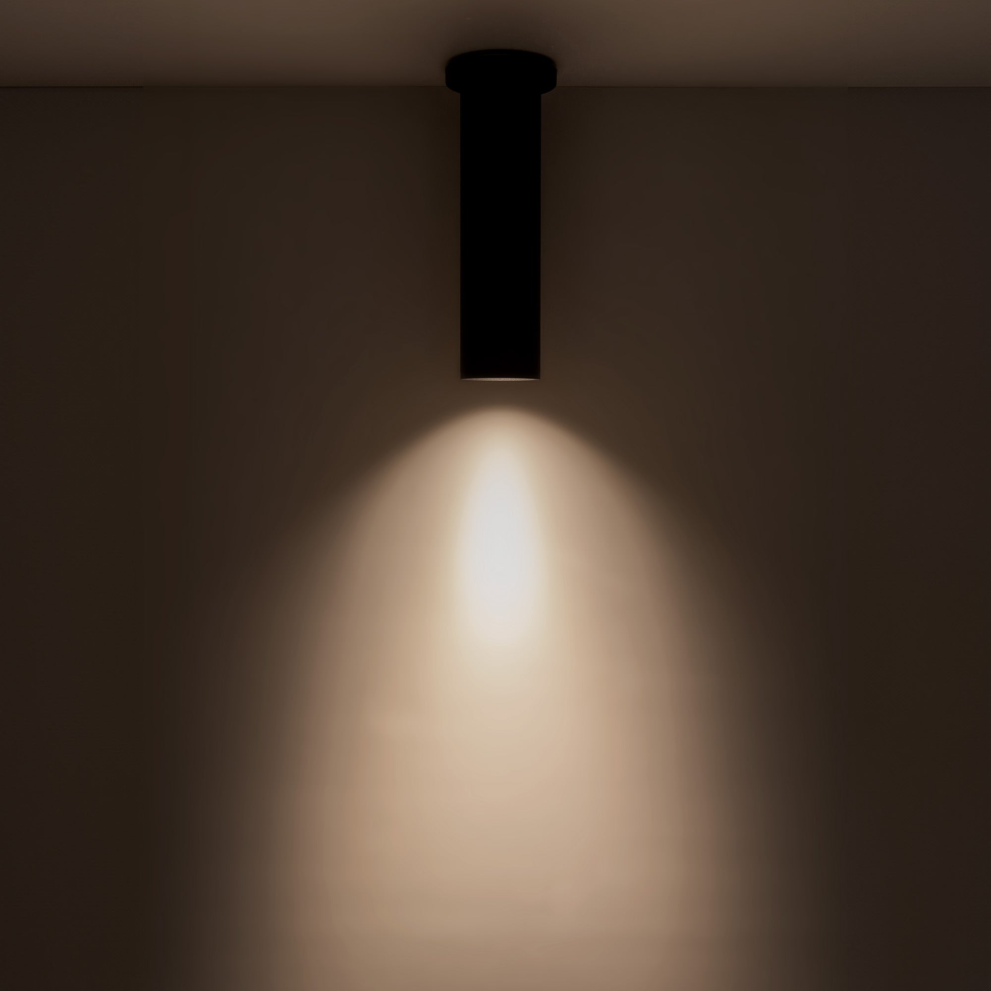 Lorna 12-in (3-in Dia.) 36 Degree Optic Black LED Ceiling Mount by KUZCO