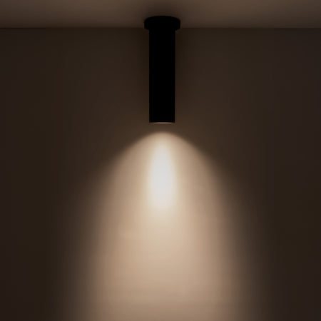 Lorna 12-in (3-in Dia.) 36 Degree Optic Black LED Ceiling Mount by KUZCO