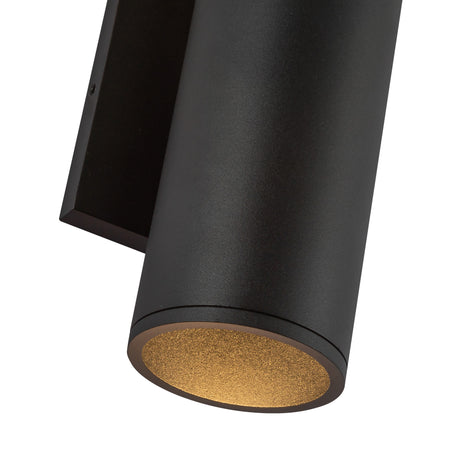 Lorna 9-in (3-in Dia.) 36 Degree Optic Black LED Wall Sconce Up/Down Light by KUZCO