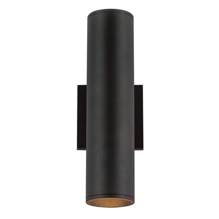 Lorna 12-in (3-in Dia.) 36 Degree Optic Black LED Wall Sconce Up/Down Light by KUZCO