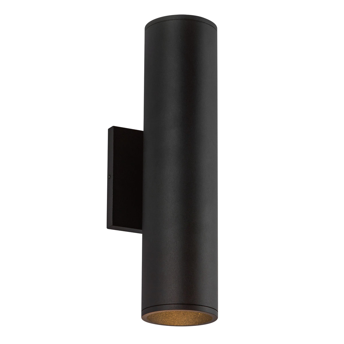 Lorna 12-in (3-in Dia.) 36 Degree Optic Black LED Wall Sconce Up/Down Light by KUZCO