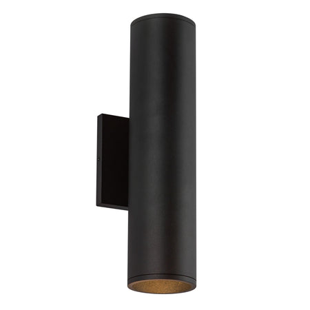 Lorna 12-in (3-in Dia.) 36 Degree Optic Black LED Wall Sconce Up/Down Light by KUZCO