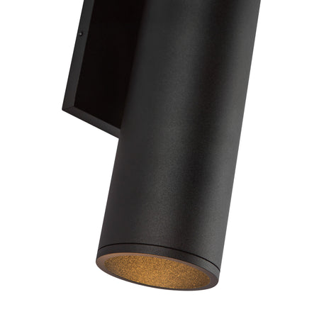 Lorna 12-in (3-in Dia.) 36 Degree Optic Black LED Wall Sconce Up/Down Light by KUZCO