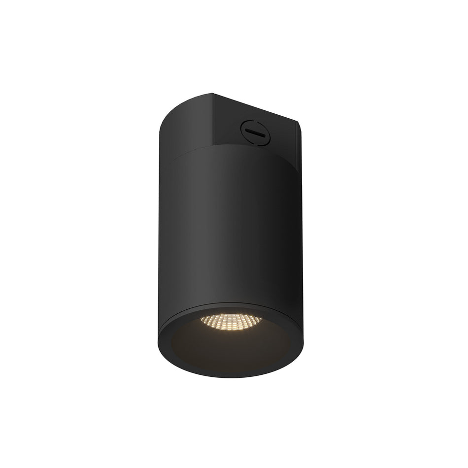 Lorna 8-in (4-in Dia.) 36 Degree Optic Black LED Concrete Ceiling Mount by KUZCO