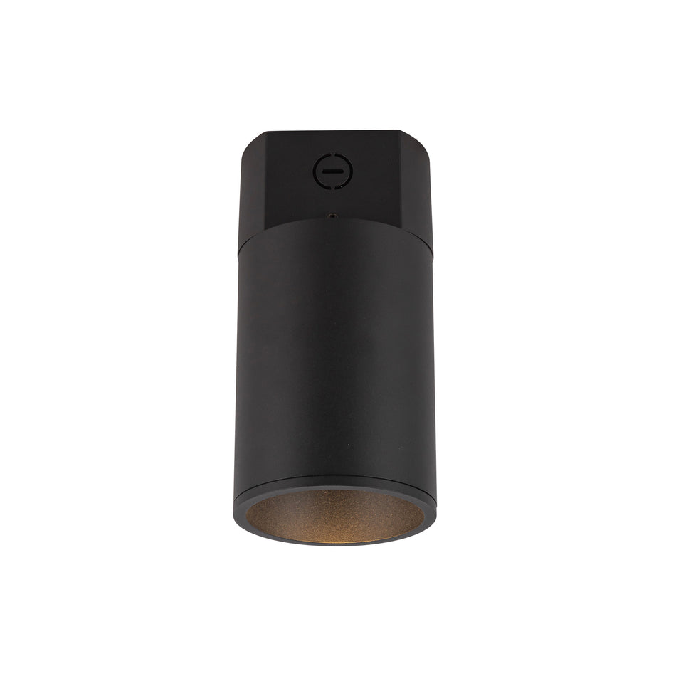 Lorna 8-in (4-in Dia.) 36 Degree Optic Black LED Concrete Ceiling Mount by KUZCO