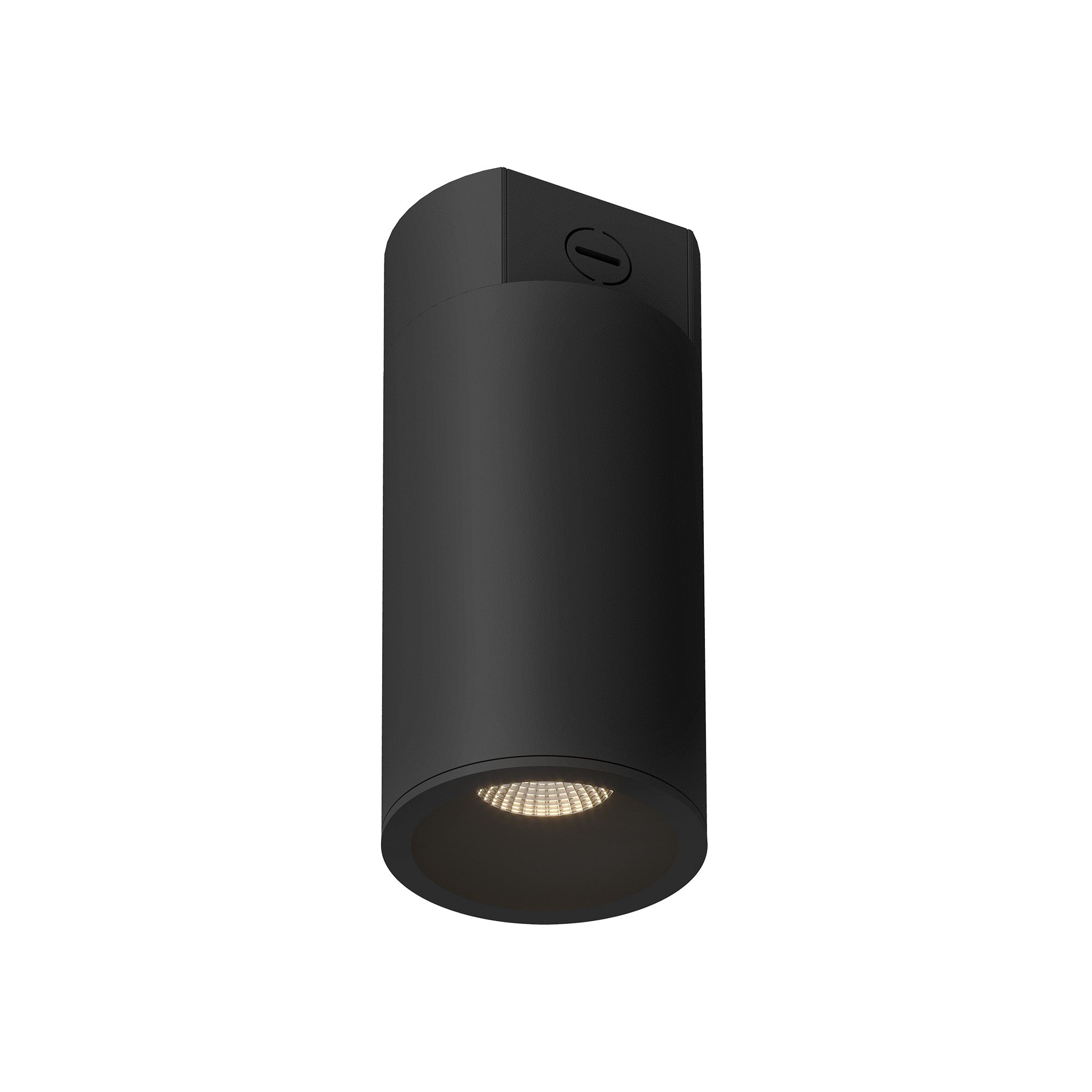 Lorna 10-in (4-in Dia.) 36 Degree Optic Black LED Concrete Ceiling Mount by KUZCO