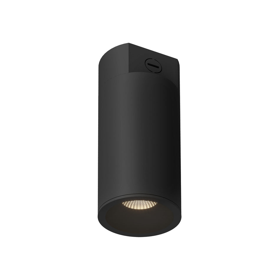 Lorna 10-in (4-in Dia.) 36 Degree Optic Black LED Concrete Ceiling Mount by KUZCO