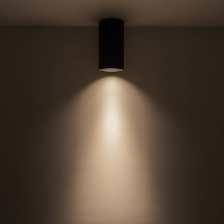 Lorna 8-in (4-in Dia.) 36 Degree Optic Black LED Flush Mount by KUZCO